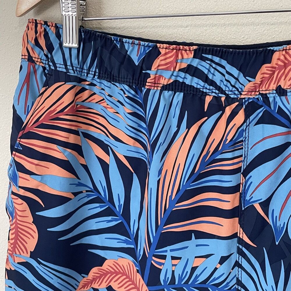Speedo Men's XL Tech-volley Swim Shorts UV 50+ Blue Tropical 8” Inseam Lined - Picture 4 of 10